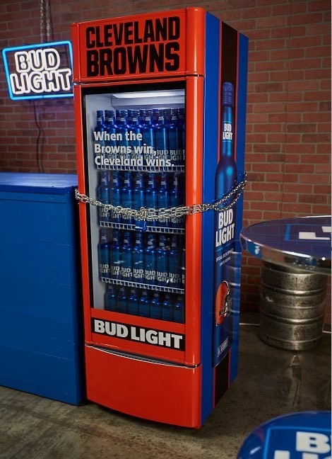 Merry Arts is Auctioning Off Its Browns Bud Light Victory Fridge For Charity