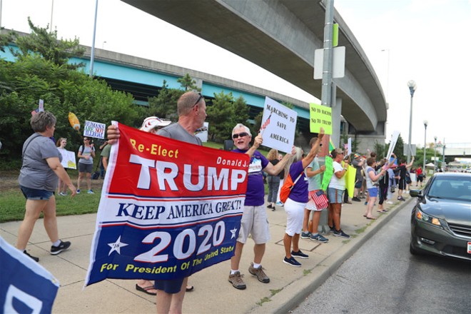 Trump Campaign Rally in Cincinnati Draws Big Crowds, Protests — and Scuffles