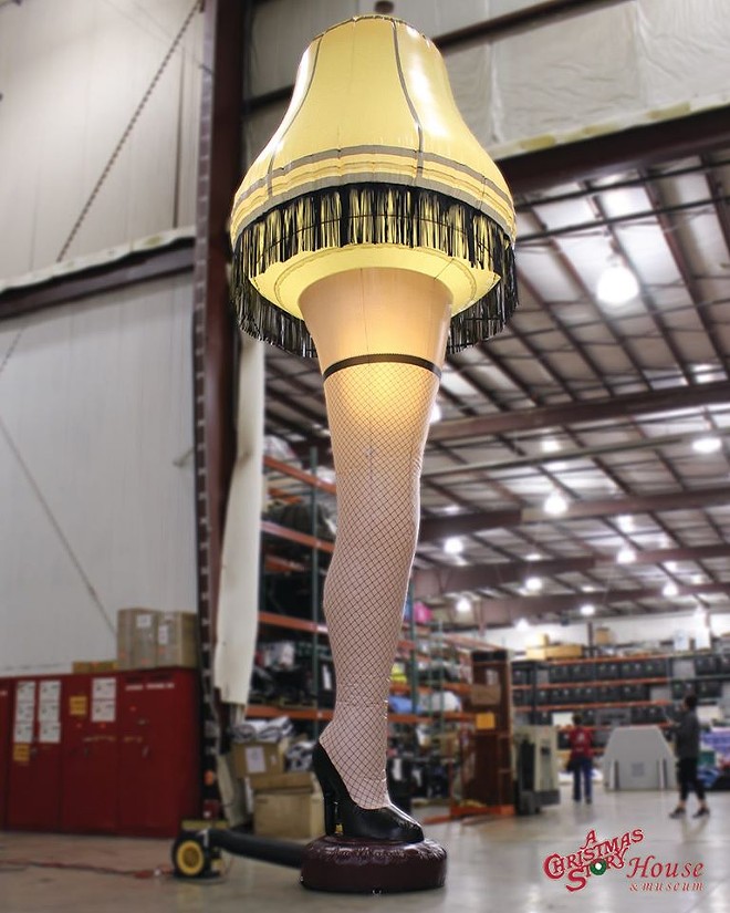 A 20-foot Inflatable Leg Lamp is Coming Soon to the Christmas Story House Lawn