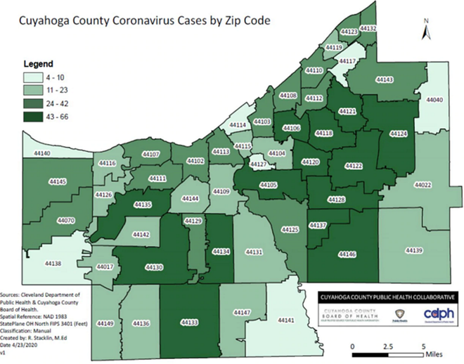 Cuyahoga County Board of Health Releases Updated Zip-Code Breakdown of COVID-19 Cases