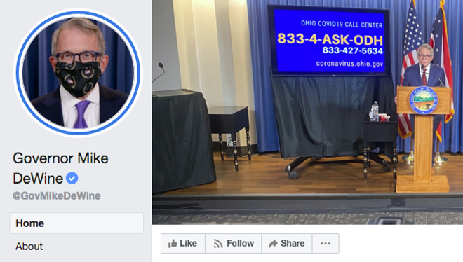 Mike DeWine’s Facebook Page Shows Why Ohio Can’t Have Nice Things