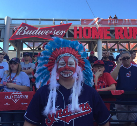 Red face and headdresses won't be allowed in Progressive Field any longer - Photo by Vince Grzegorek