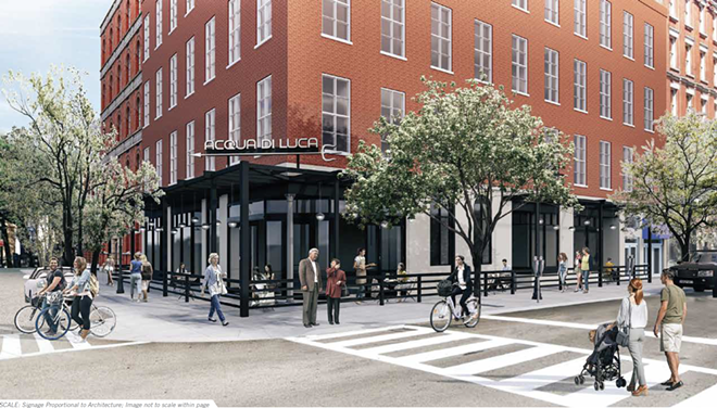 Artist's rendering of Acqua di Luca, opening soon in downtown Cleveland. - Lola Sema