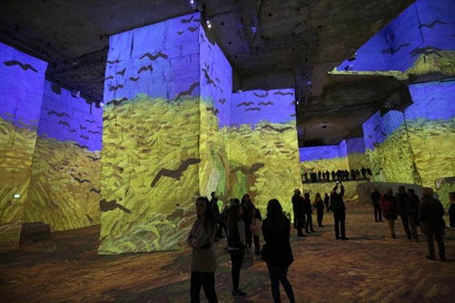 Immersive Van Gogh Exhibit features 500,000 cubic square feet of floor-to-ceiling digital projections. - BOULENGER Xavier / Shutterstock.com