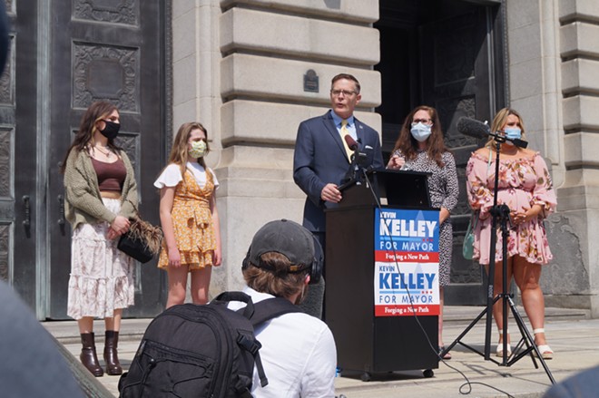 Kelley announcing his campaign - Photo by Sam Allard