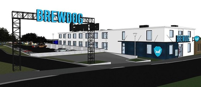 Rendering of proposed BrewDog development in the Flats. - Surface-id