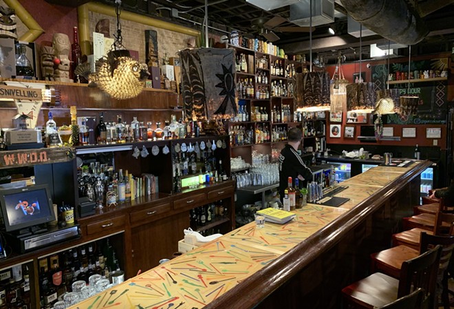 The wonderful bar at Porco Lounge. - Douglas Trattner