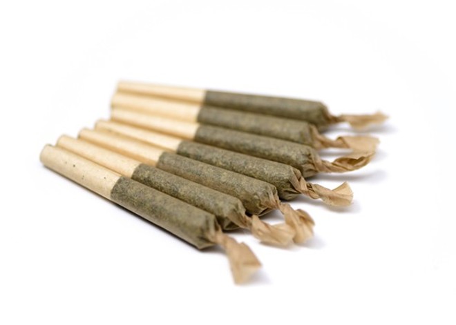 Pre-rolled cannabis joints - Shutterstock