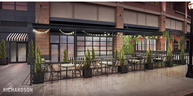 Cherie Wine Bar to open this fall in Flats East Bank. - RICHARDSON DESIGN