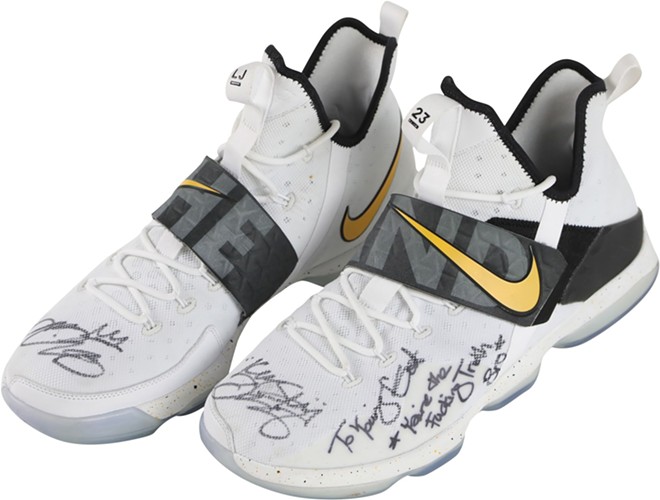 LeBron's 2017 Playoff-Worn LeBron 14s that He Gave to Kyrie with Greatest Inscription of All Time Can be Yours