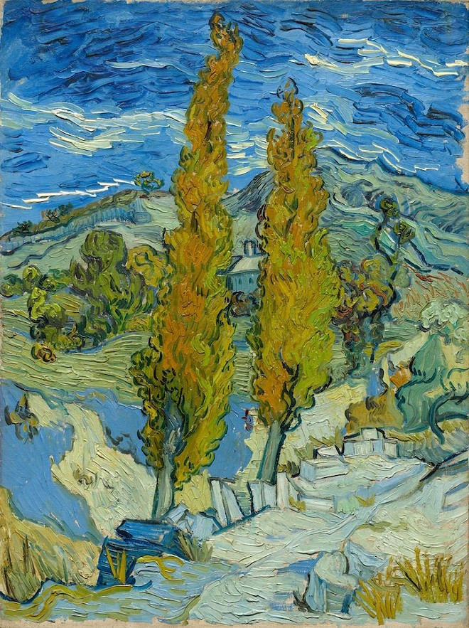 Two Poplars in the Alpilles near Saint-Rémy, 1889. Vincent van Gogh - Courtesy CMA