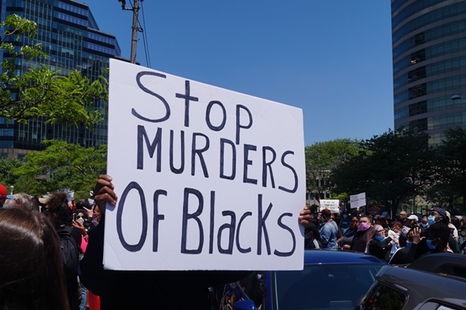 Protesters in Cleveland on May 30, 2020. - Sam Allard / Scene