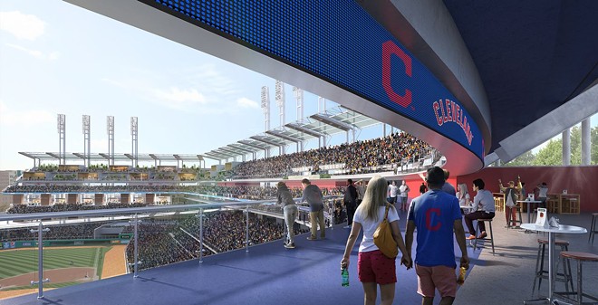 The 15-year lease extension and upgrades come with a hefty pricetag for the public - CLEVELAND INDIANS RENDERING