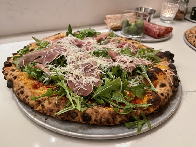 Prosciutto and arugula pizza - PHOTO BY DOUG TRATTNER