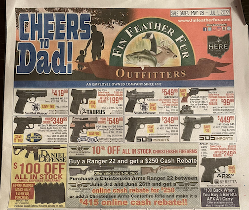 The weekend gun ad in the Plain Dealer - CHRIS RONAYNE
