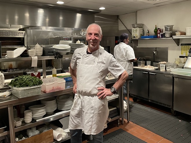 Chef-owner Zack Bruell in the kitchen at L'Albatros - Douglas Trattner