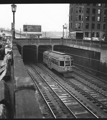 Back when the streetcars ran under the bridge - Cuyahoga County