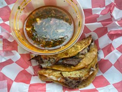 Birria tacos at Locos Street Tacos and Burritos - Douglas Trattner