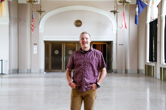 Garrett Zimmerman, general manager of Temple Live Cleveland, is a part of the local team directing a necessary $8.1 million makeover of the Masonic Auditorium. "It's a big, dark brick building that looks like it's un-alive from the outside," he said. "Then you come into it and you're like, holy shit." - Mark Oprea