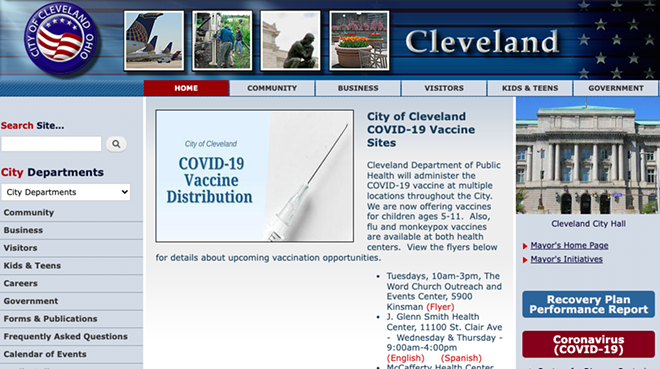 A snapshot of the city's old landing page, a relic of 2000s-era design. - Internet Archive