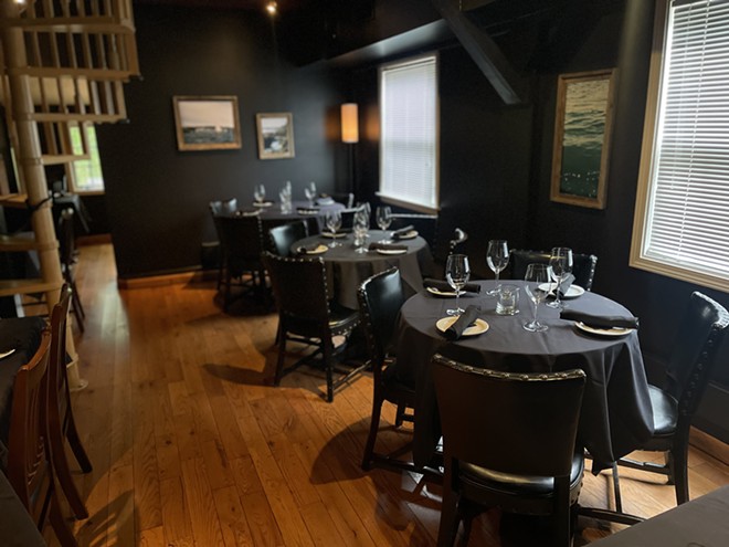 The intimate dining room at Rockfish - Michael Grieves