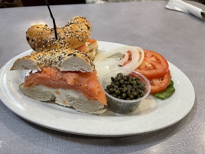 Lox, Onions and Eggs at Corky & Lenny’s - Photo by Doug Trattner