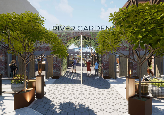 The entrance to the proposed River Garden. - Ethos Hospitality Group