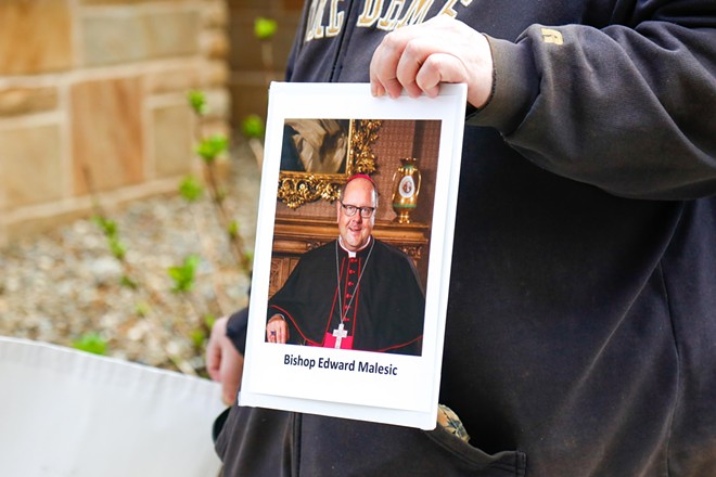 Doyle's accusations were focused on Bishop Edward Malesic, who she believes carries the power to release the names of priests in the Diocese of Cleveland who've received sex abuse allegations in the past two decades. - Mark Oprea