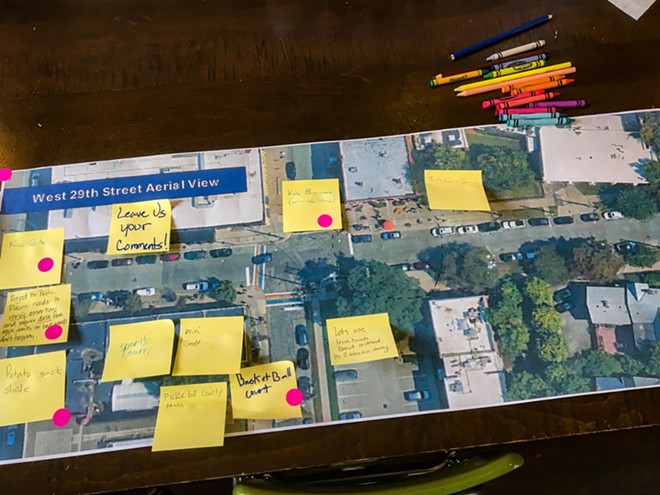 Attendees to the West 29th Open Street forum on Saturday offered feedback on what they'd like to see—for themselves and their kids. - Mark Oprea