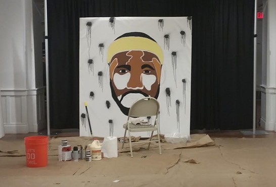 Cleveland Teen Live-Paints LeBron James Mural
