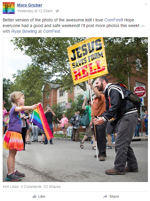Seven-Year-Old Ohio Girl Stands Up to Anti-Gay Activist
