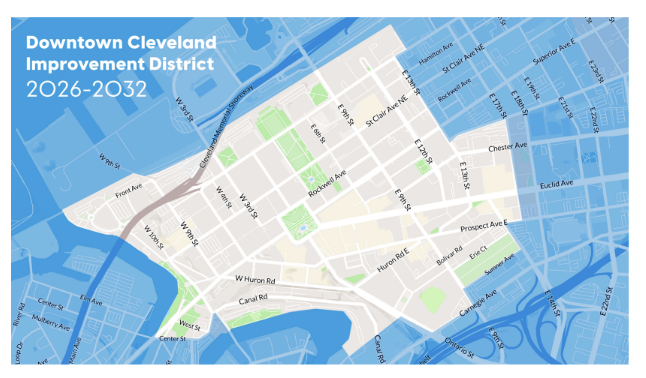 Sixty-six percent of the properties in the district boundary, which run from East 17th to the riverfront, will pay a yearly tax to help keep the public realm tidy. - DCI