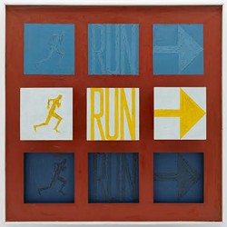 Run I, 1962. Sol LeWitt (American, 1928–2007). Oil on canvas and wood; 63 1/2 x 63 1/2 x 3 1/2 in. LeWitt Collection, Courtesy Pace Gallery, New York. © 2015 The LeWitt Estate / Artists Rights Society (ARS), New York.