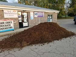 Once Again, Someone Dumped a Giant Pile of Manure Outside the Warren County Democratic Party HQ