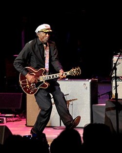 Chuck Berry performing in Cleveland in 2012. - Joe Kleon