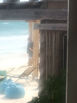 Oscar Villarreal, gazing at his conquered beach in Tulum. - COURTESY: PAOLA SBRIZZI