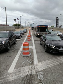 Due to Construction, Bike Lane Now Closed on Detroit-Superior Bridge