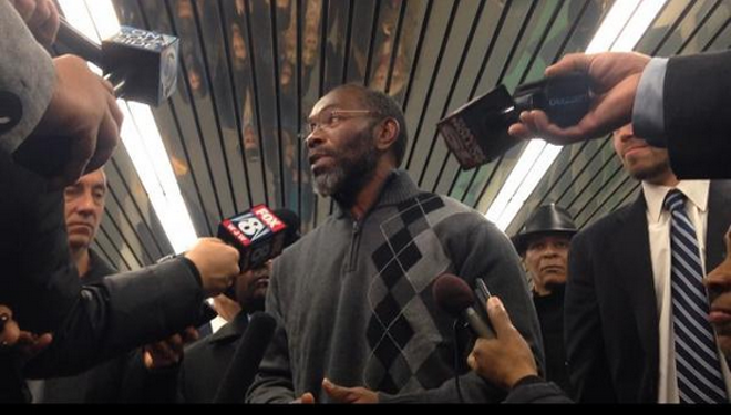Exonoree Ricky Jackson on the day he was released from prison - Frank Lanza