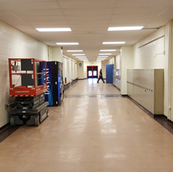 An Ellet High School hallway. - Photo via mattereth/Instagram
