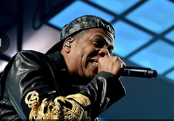 Jay-Z performing at the Q in 2014. - Joe Kleon