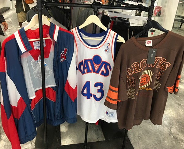 Vintage Indians jacket, Brad Daugherty Cavaliers' Jersey and a Browns sweatshirt - Brett Zelman