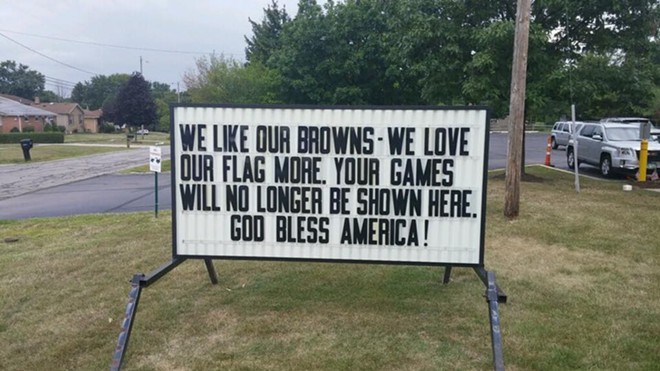 Strongsville VFW Vows to Stop Showing Browns Games Following Players' National Anthem Protest