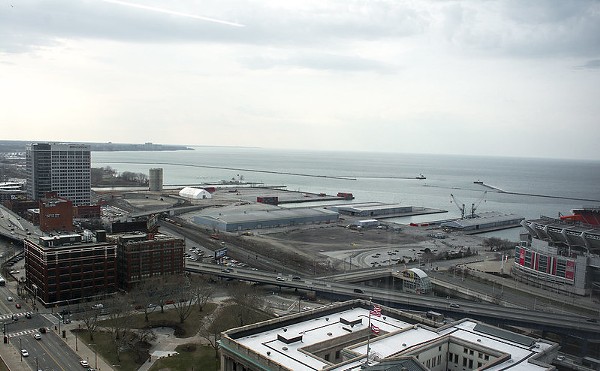 An aerial view of the Port of Cleveland