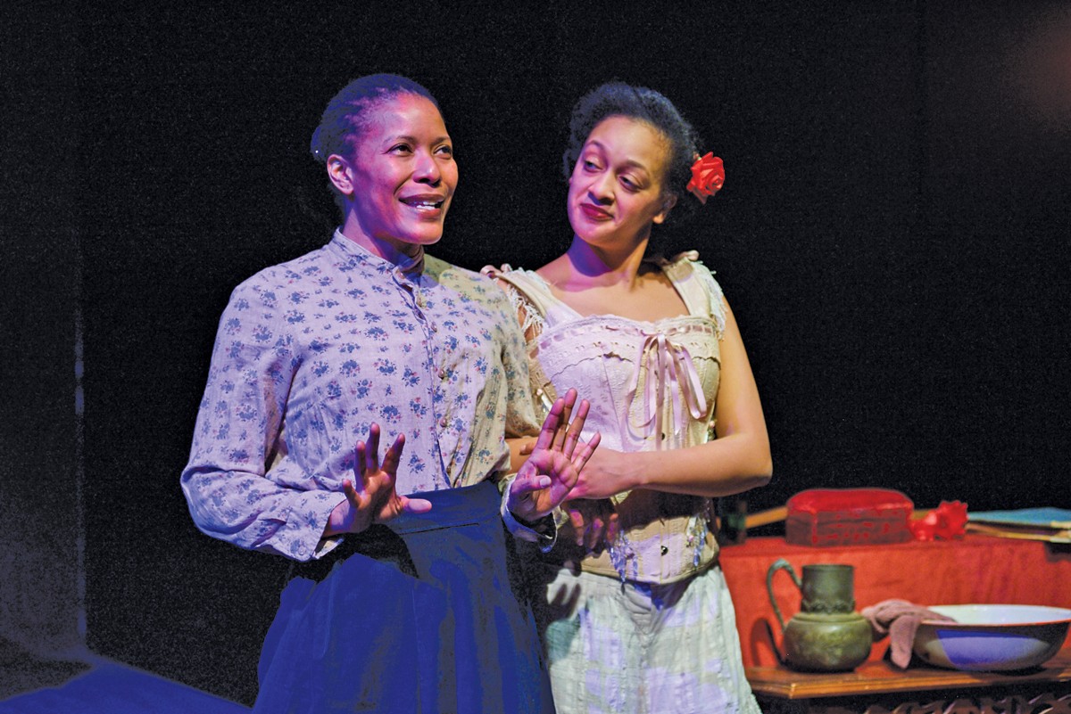 Kimberly L. Brown, left, and Zyrece Montgomery in Intimate Apparel.