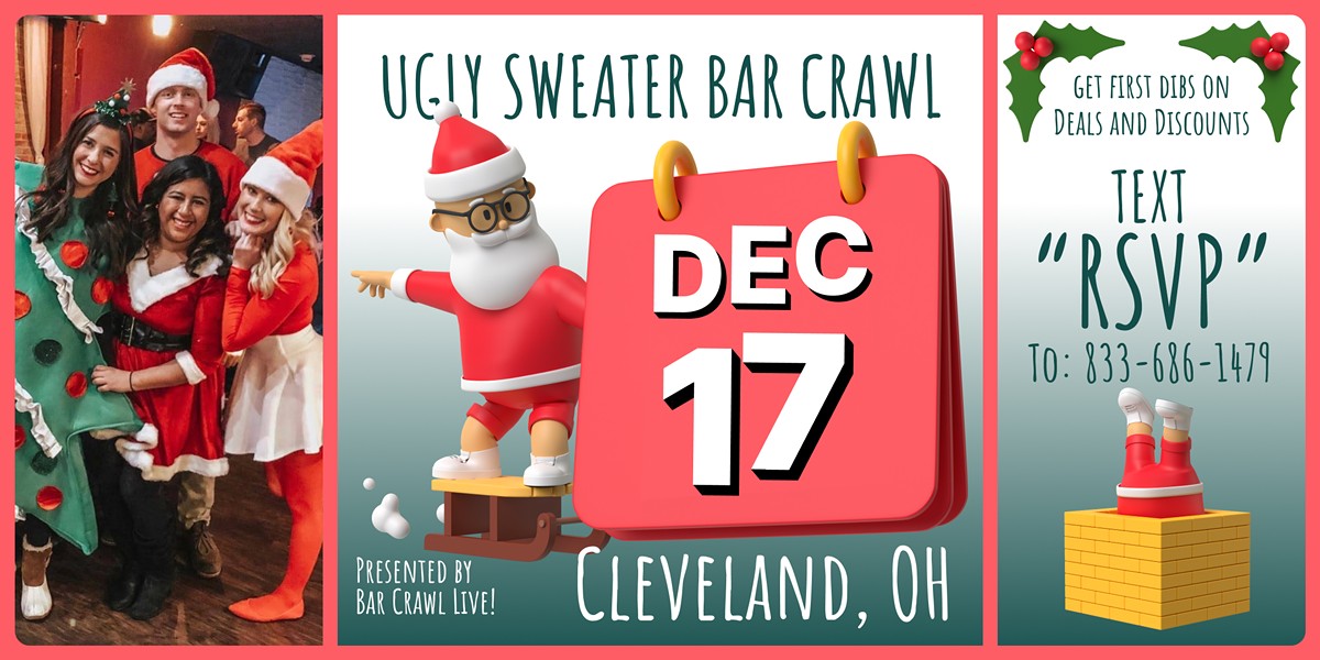 Ugly Sweater Bar Crawl Cleveland