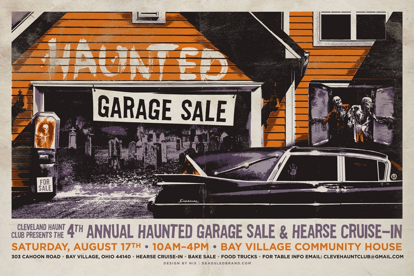 Bay Village Haunted Garage Sale and Hearse CruiseIn Brings Halloween