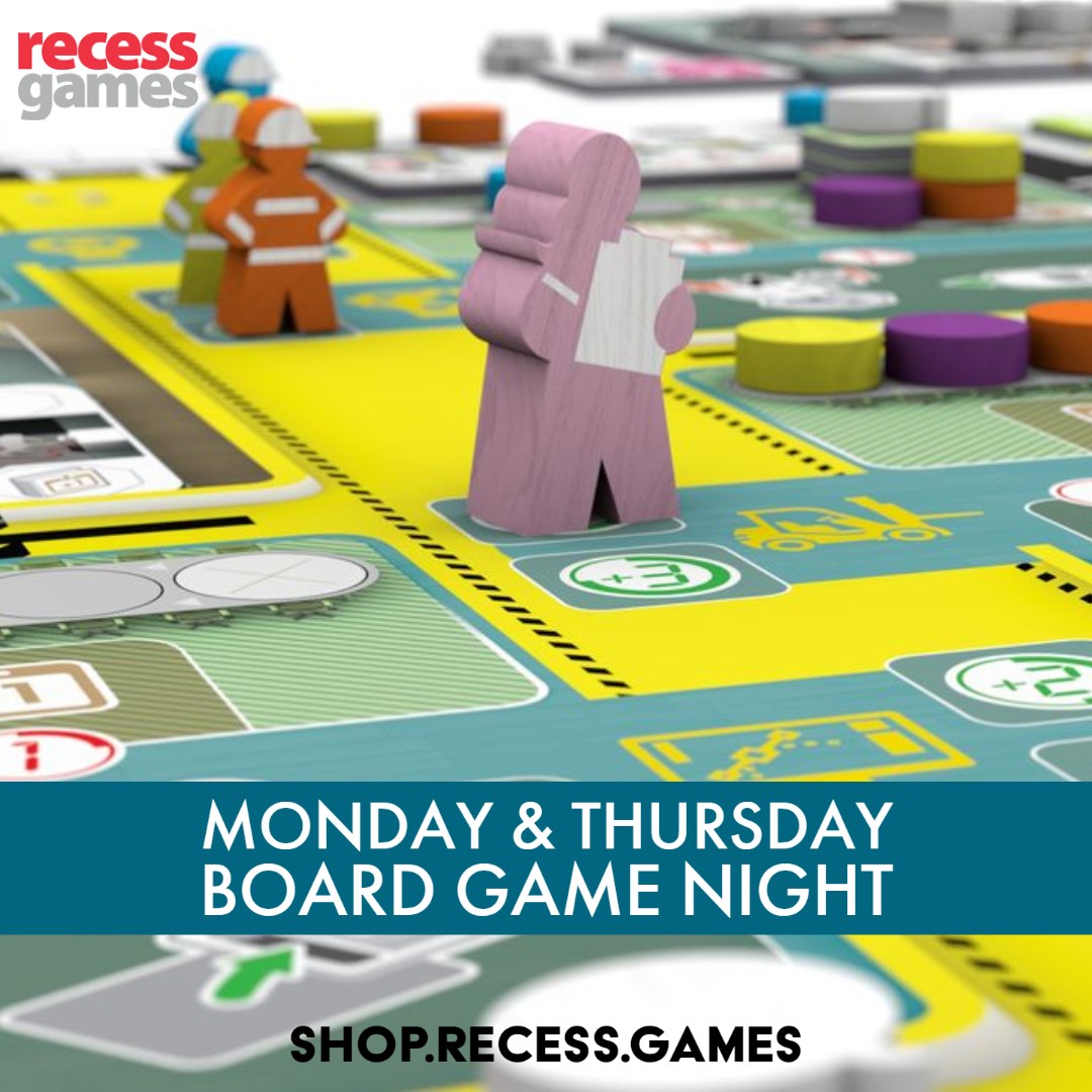 Monday and Thursday Board Game Night at Recess Games