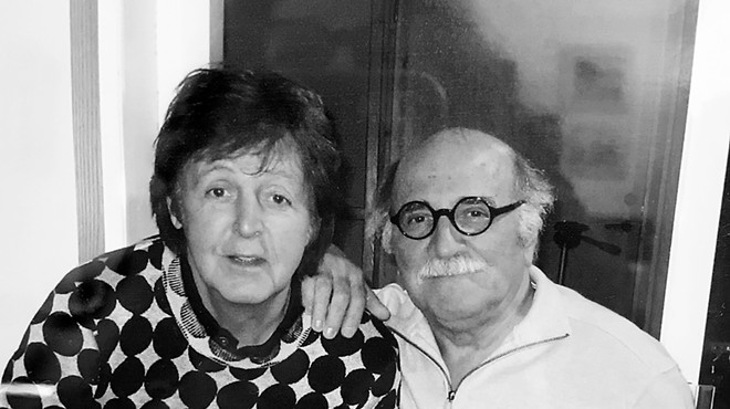 The late Tommy LiPuma (left) with Paul McCartney.