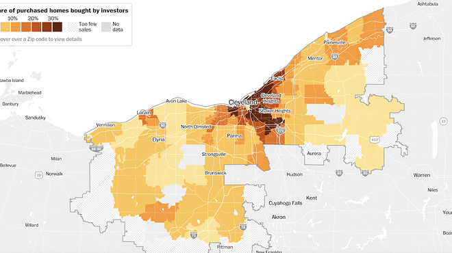 The east side of Cleveland saw heavy investor purchasing