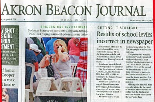 The Akron Beacon Journal from Akron, Ohio - ™